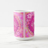 Hübsch Pink Grace Inspiriere One Word Art Kaffeetasse (Mittel)