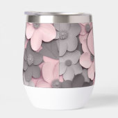 Hübsch Pink-Gray 3D Poppies Mutter der Braut (Rechts)