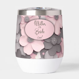 Hübsch Pink-Gray 3D Poppies Mutter der Braut