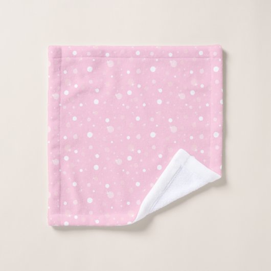 HÜBSCH PINK GRAY SPRITZER CUSTOM TOWEL SET (Waschlappen)