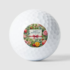Hübsch Pink Green Happy Birthday Golf Balls Golfball