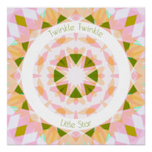 Hübsch Pink Green Twinkle Little Star Baby Kinderz