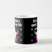 HÜBSCH PINK GYMNASTICS IST MEIN LEBENSDESIGN KAFFEETASSE (Mittel)