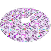 HÜBSCH PINK HAIR STYLIST CHRISTMAS TREE SKIRT POLYESTER WEIHNACHTSBAUMDECKE (Schrägansicht)