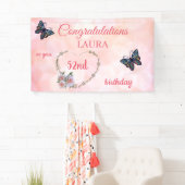 Hübsch Pink Happy 52. Geburtstag Banner (Insitu)