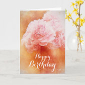 Hübsch Pink Happy Birthday Peonies Card Karte (Gelbe Blume)