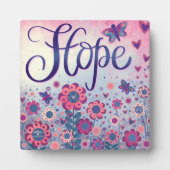 Hübsch Pink Hope Inspiration Custom Floral Fotoplatte (Vorderseite)