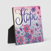 Hübsch Pink Hope Inspiration Custom Floral Fotoplatte (Vorderseite)