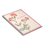 Hübsch Pink Hydrangea Bläsername Personalisierter  Notizblock (Rechte Seite)