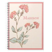 Hübsch Pink Hydrangea Bläsername Personalisierter  Notizblock (Vorderseite)