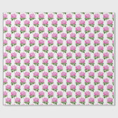Hübsch Pink Hydrangea Blume Blossom Geschenkpapier (Flach)