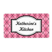 Hübsch Pink Kitchen Labels (Vorne)