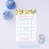 Hübsch Pink Lemons Brautparty Bingo Game Card Flyer (Einzeln)