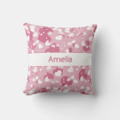 Hübsch Pink Liebe Herz Personalisiert Kissen (Vorderseite)