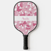 Hübsch Pink Liebe Herz Personalisiert Pickleball Schläger (Vorderseite)