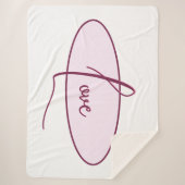 Hübsch-Pink-LIEBE-Typografie Sherpadecke (Vorderseite)