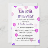 Hübsch Pink Lila Balloon Kinderdusche Einladung (Vorderseite)