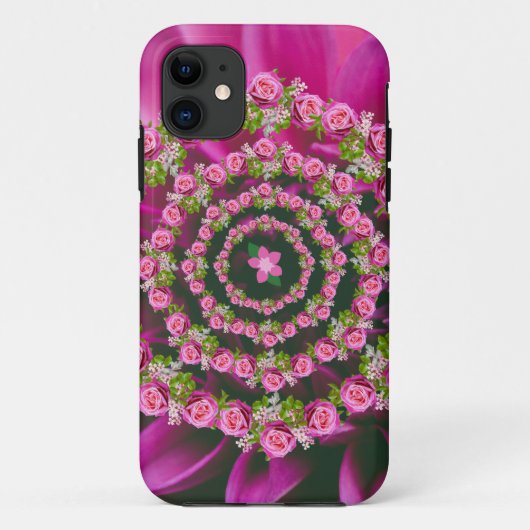 Hübsch Pink Lila Green Garden Blume Weihnachten Case-Mate iPhone Hülle (Rückseite)