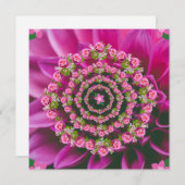 Hübsch Pink Lila Green Garden Blume Weihnachten Einladung (Vorne/Hinten)