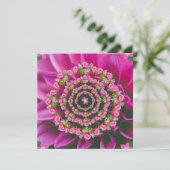 Hübsch Pink Lila Green Garden Blume Weihnachten Einladung (Stehend Vorderseite)