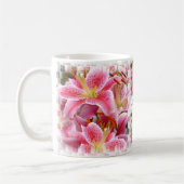 Hübsch Pink Lilies Kaffeetasse (Links)
