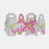 Hübsch Pink Lily Floral Wedding Cake Gefallen Box Geschenkschachtel (Ungefaltet)