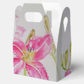 Hübsch Pink Lily Floral Wedding Cake Gefallen Box Geschenkschachtel (Geöffnet)