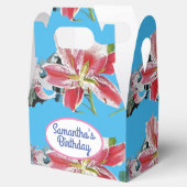 Hübsch Pink Lily Floral Wedding Cake Gefallen Box Geschenkschachtel (Geöffnet)