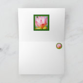 Hübsch Pink Lotus Blume Vielen Dank Dankeskarte (Innenseite)