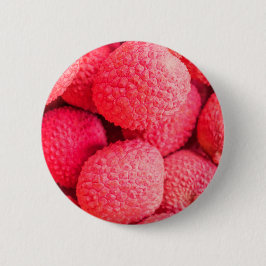 Hübsch Pink Lychee Fruchtmuster Button