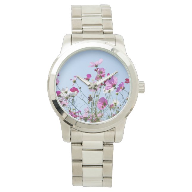 Hübsch Pink Meadow Watch Armbanduhr (Vorderseite)