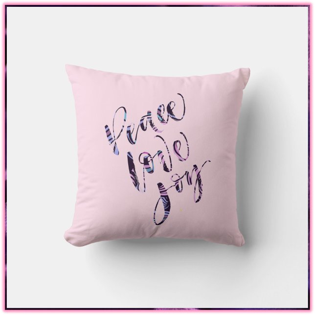 Hübsch Pink Moderne Liebe Freude Kissen (Von Creator hochgeladen)
