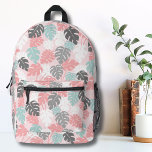 Hübsch Pink Moderne Monstera Tropisches Muster Gir Bedruckter Rucksack<br><div class="desc">Moderner, aus dem tropischen Monstera-Leaf gedruckter Rucksack. Dieses moderne Monsteraplatt, mit beruhigenden Pink-Farbtupfern versehen, aquamarin (fast ein Meeresblau), weiß und grau, lädt zu einem Gefühl der Ruhe und zeitgenössischer Eleganz ein. Dieses Muster dient als stilvolle und vielseitige Ergänzung Ihres Lebens. Ideal für den Rücken in die Schule für Ihre Kinder...</div>