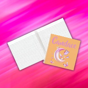 Hübsch Pink-Mond, Schmetterling, Blütenblume - Mon Notizblock