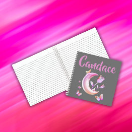 Hübsch Pink-Mond, Schmetterling, Blütenblume - Mon Notizblock