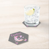 Hübsch Pink-Mond, Schmetterling, Blütenblume - Mon Untersetzer (Vor Ort)