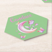 Hübsch Pink-Mond, Schmetterling, Blütenblume - Mon Untersetzer (angewinkelt)