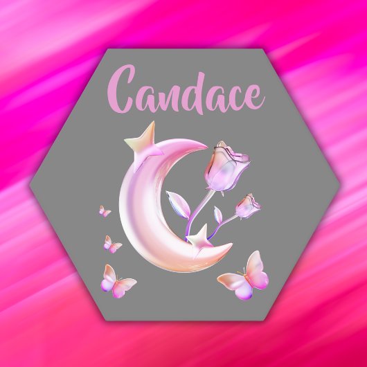 Hübsch Pink-Mond, Schmetterling, Blütenblume - Mon Untersetzer