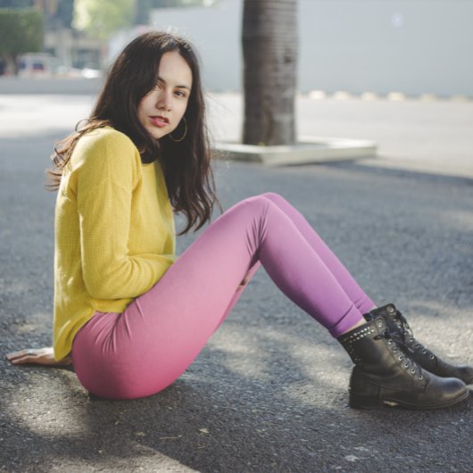 Hübsch Pink Ombre Gradient Leggings