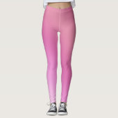 Hübsch Pink Ombre Gradient Leggings (Vorderseite)