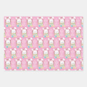 Hübsch Pink Ostersonne Personalisierte Kinder Geschenkpapier Set (Vorderseite)