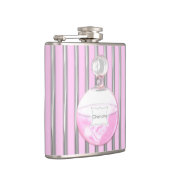 Hübsch Pink Parfüm Flasche Personalisiert Flachmann (Rechts)