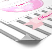 Hübsch Pink Parfüm Flasche Personalisiert Poster (Ecke)