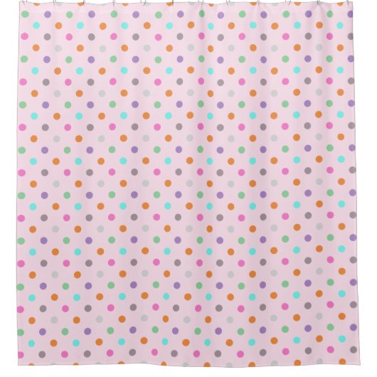 HÜBSCH PINK PASTEL SPOT PATTERN SHOWER CURTAN DUSCHVORHANG (Vorderseite)