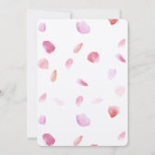 Hübsch Pink Peach Rose Petals Wasserfarbe Geburtst Einladung (Rückseite)