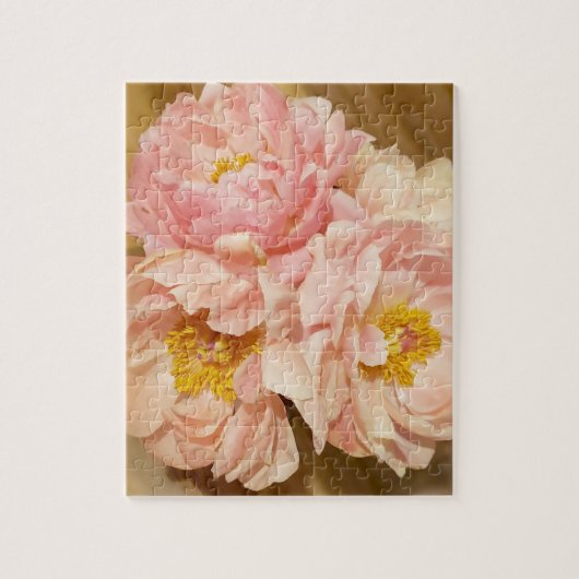 Hübsch Pink Peonies Blume Bouquet Puzzle (Vertikal)