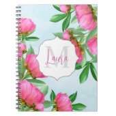 Hübsch-Pink-Peonies-Bouquet-Notebook Notizblock (Vorderseite)