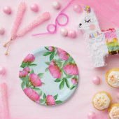 Hübsch Pink Peonies Bouquet Pappteller (Party)