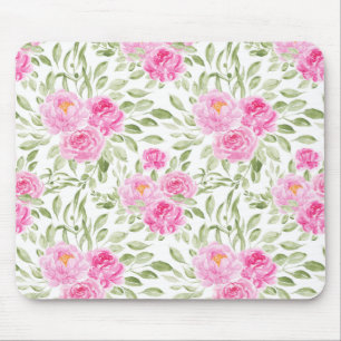 Hübsch Pink Peonies Floral Bouquet Muster Mousepad