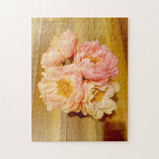 Hübsch Pink Peonies Floral Bouquet Puzzle (Vertikal)